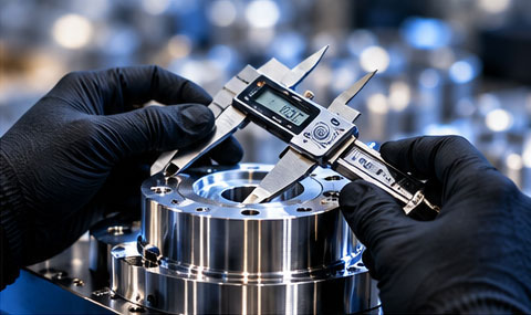 man using a electric measuring device.
